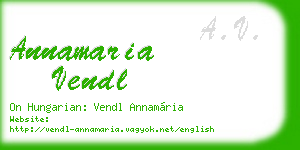 annamaria vendl business card