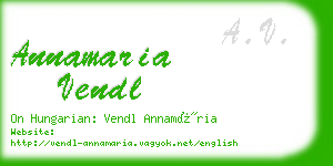 annamaria vendl business card